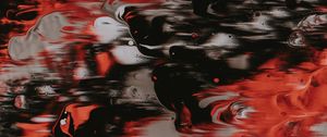 Preview wallpaper paint, liquid, stains, abstraction, red, black