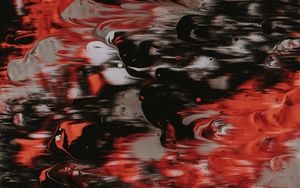 Preview wallpaper paint, liquid, stains, abstraction, red, black