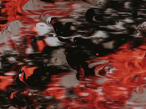 Preview wallpaper paint, liquid, stains, abstraction, red, black