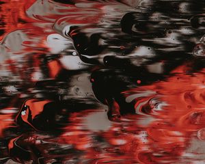 Preview wallpaper paint, liquid, stains, abstraction, red, black