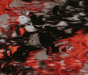 Preview wallpaper paint, liquid, stains, abstraction, red, black