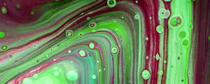 Preview wallpaper paint, liquid, stains, bubbles, abstraction, green