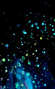 Preview wallpaper paint, liquid, stains, bubbles, abstraction, dark