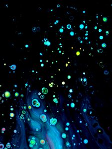 Preview wallpaper paint, liquid, stains, bubbles, abstraction, dark