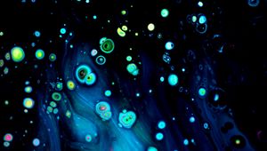 Preview wallpaper paint, liquid, stains, bubbles, abstraction, dark