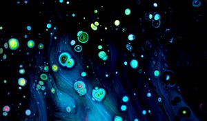 Preview wallpaper paint, liquid, stains, bubbles, abstraction, dark