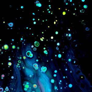 Preview wallpaper paint, liquid, stains, bubbles, abstraction, dark