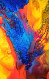 Preview wallpaper paint, liquid, stains, mixing, colorful, abstraction