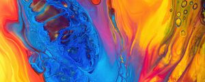 Preview wallpaper paint, liquid, stains, mixing, colorful, abstraction