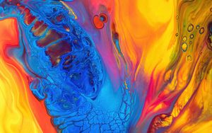 Preview wallpaper paint, liquid, stains, mixing, colorful, abstraction