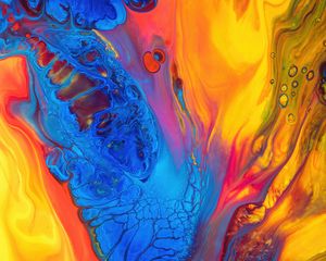 Preview wallpaper paint, liquid, stains, mixing, colorful, abstraction