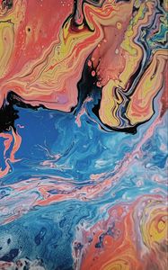 Preview wallpaper paint, liquid, stains, mixing, abstraction, colorful