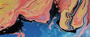 Preview wallpaper paint, liquid, stains, mixing, abstraction, colorful