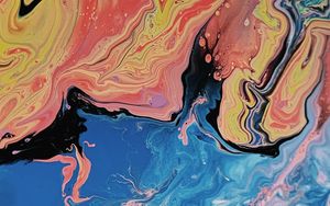 Preview wallpaper paint, liquid, stains, mixing, abstraction, colorful