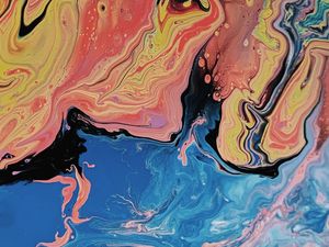 Preview wallpaper paint, liquid, stains, mixing, abstraction, colorful