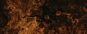 Preview wallpaper paint, liquid, stains, macro, abstraction, brown
