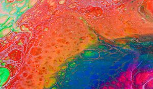Preview wallpaper paint, liquid, stains, abstraction, colorful, bright