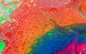 Preview wallpaper paint, liquid, stains, abstraction, colorful, bright