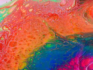 Preview wallpaper paint, liquid, stains, abstraction, colorful, bright