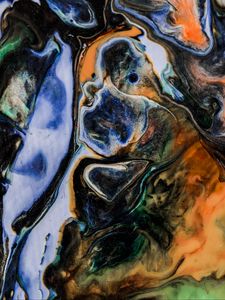 Preview wallpaper paint, liquid, stains, colorful, abstraction, mixing