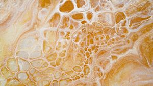 Preview wallpaper paint, liquid, stains, abstraction, yellow