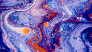 Preview wallpaper paint, liquid, stripes, fluid art, abstraction