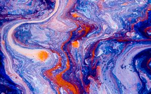 Preview wallpaper paint, liquid, stripes, fluid art, abstraction