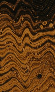 Preview wallpaper paint, liquid, waves, stains, brown