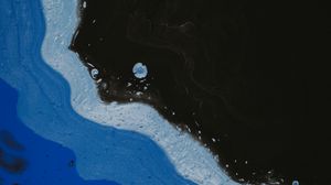 Preview wallpaper paint, liquid, waves, spots, abstraction, blue