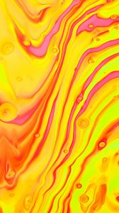 Preview wallpaper paint, liquid, yellow, stains, abstraction