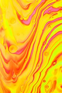 Preview wallpaper paint, liquid, yellow, stains, abstraction