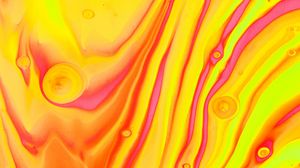 Preview wallpaper paint, liquid, yellow, stains, abstraction