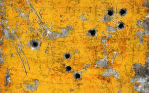 Preview wallpaper paint, metal, bullet holes, stains, light
