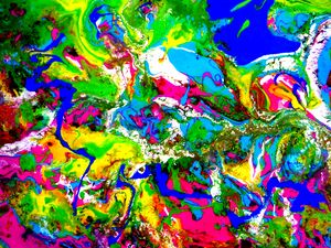 Preview wallpaper paint, mixing, stains, abstraction, bright