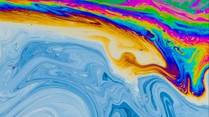 Preview wallpaper paint, multicolored, liquid, abstraction, fluid art, stains