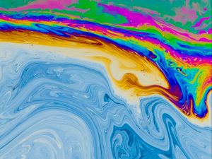 Preview wallpaper paint, multicolored, liquid, abstraction, fluid art, stains