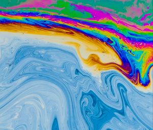 Preview wallpaper paint, multicolored, liquid, abstraction, fluid art, stains