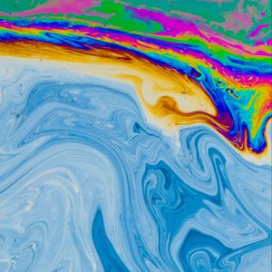 Preview wallpaper paint, multicolored, liquid, abstraction, fluid art, stains