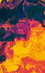 Preview wallpaper paint, multicolored, stains, liquid, distortion