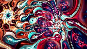 Preview wallpaper paint, patterns, shapes, ovals, circles, colorful, bright, shine