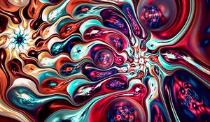 Preview wallpaper paint, patterns, shapes, ovals, circles, colorful, bright, shine
