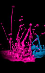 Preview wallpaper paint, splashes, drops, liquid, macro