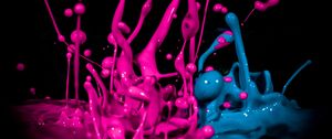 Preview wallpaper paint, splashes, drops, liquid, macro