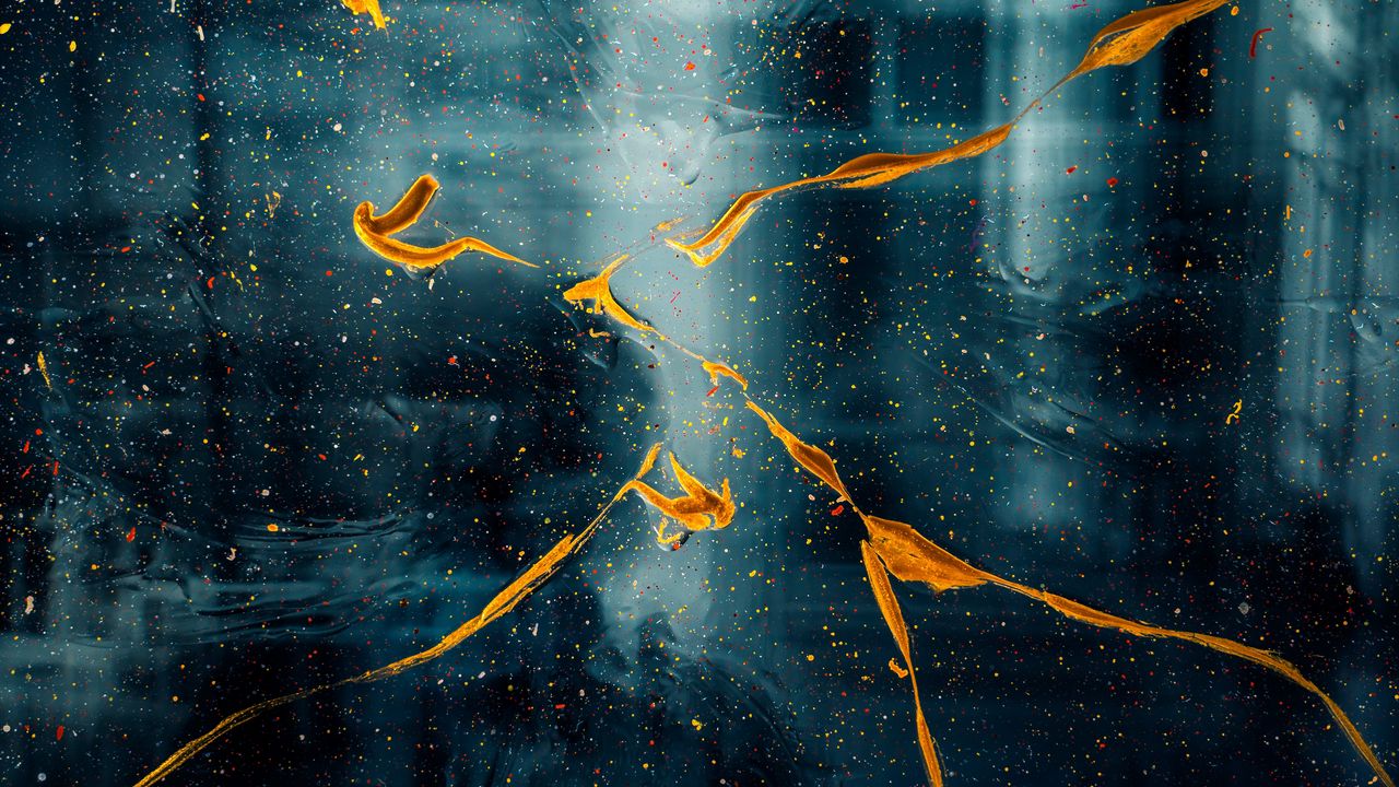 Wallpaper paint, splashes, spots, glass, abstraction