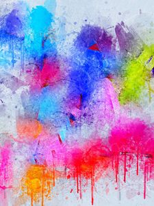 Preview wallpaper paint, spots, colorful, splatter, grungy