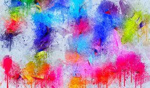 Preview wallpaper paint, spots, colorful, splatter, grungy