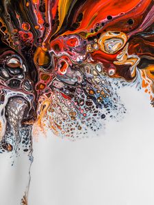 Preview wallpaper paint, spots, liquid, fluid art, stains, colorful