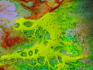 Preview wallpaper paint, spots, liquid, fluid art, stains, colorfu, glitter