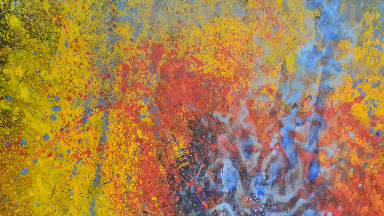 Wallpaper paint, spray, spots, drips, colorful, abstraction
