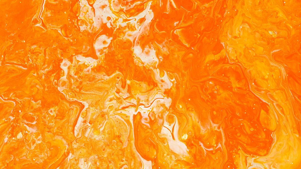 Wallpaper paint, stains, abstraction, orange, bright